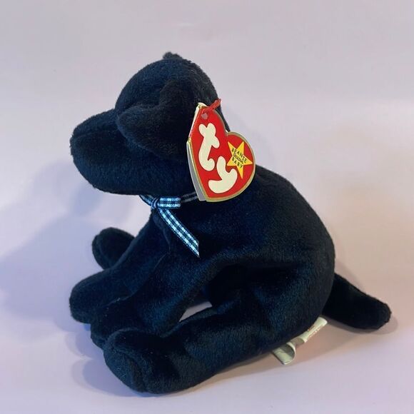 1999 Original Ty Beanie Baby Luke the Black Lab NWT excellent Used Condition 6” - Picture 1 of 11